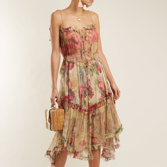 Zimmermann Dresses & Skirts - Zimmermann Floating Floral Silk Midi Dress